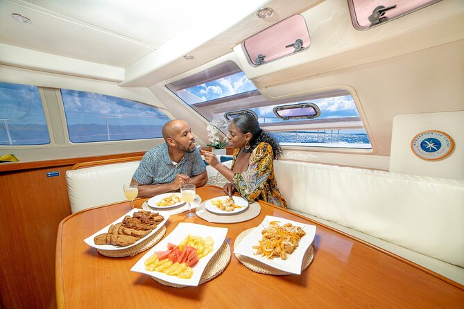 4hr Private Luxury Yacht with Snorkeling, DJ, Bar, Food - Food, sunshine, and room to spread out