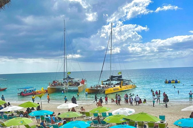 7 Mile Beach Party Catamaran Cruise with Snorkeling & Ricks Cafe - The long ride from Montego Bay to Negril