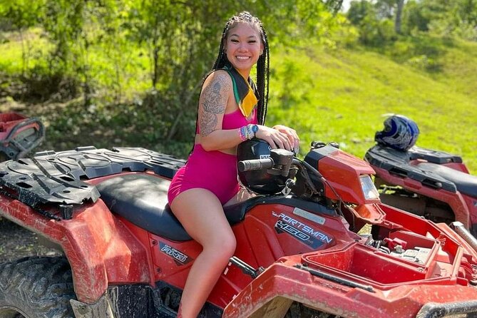 ATV Safari, Horseback Ride and Bamboo Rafting Experience - Riding an ATV through the old estate
