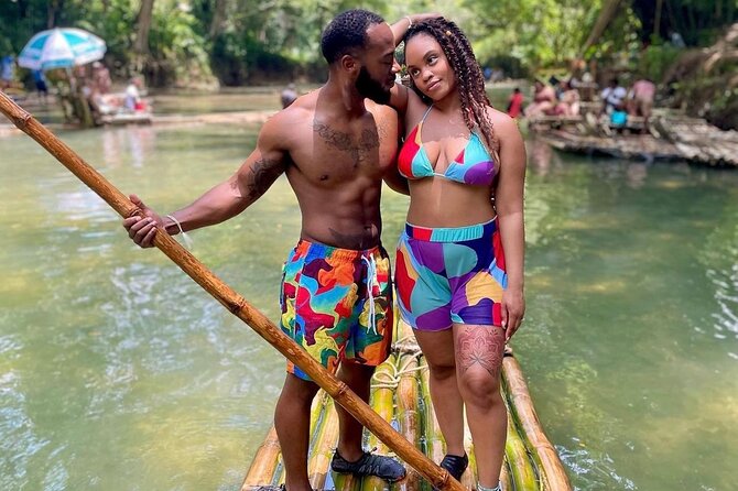 Bamboo Rafting, ATV, Horseback Riding & zipline - Montego Bay - Floating the Great River on a bamboo raft