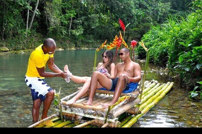 Bamboo rafting with Limestone Foot Massage free rum taste - The Listed Usain Bolt Stop