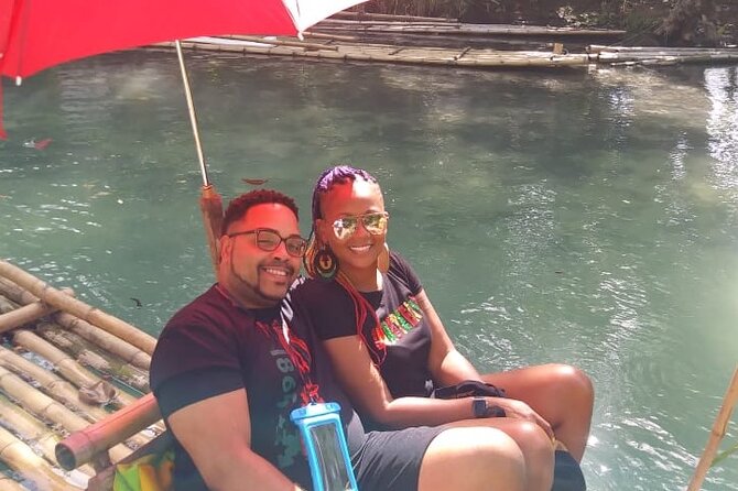 Bamboo River Rafting Experience from Ocho Rios - Getting onto the bamboo raft
