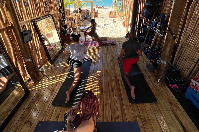 Beach Gym Workout on the World Famous 7 Mile Beach in Negril - A beach gym with the Caribbean as your backdrop