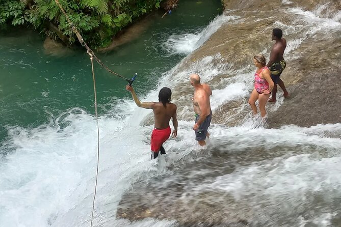 Blue Hole Adventure Ocho Rios. - The waterfall back massage and first pool