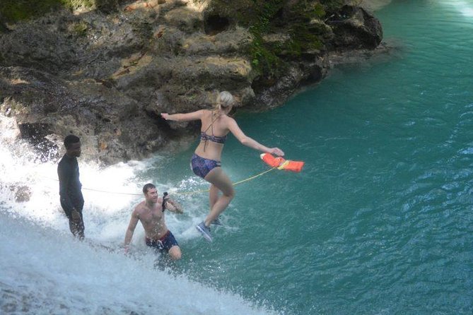 Blue Hole and Secret Falls plus Dunn's River Falls Combo Tour - Dunn’s River Falls: climbing a staircase made of water