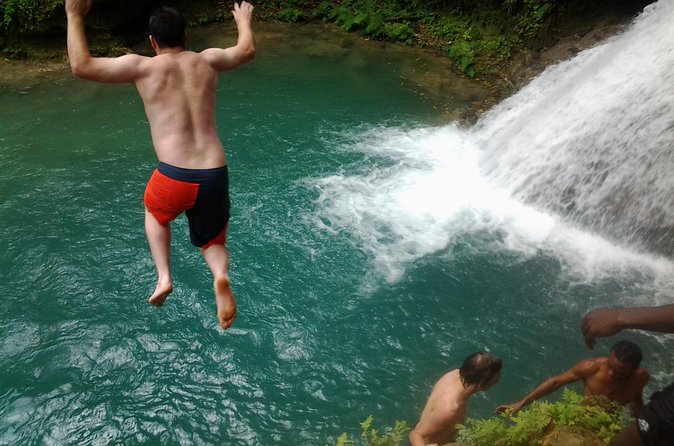 Blue Hole, Dunn's River Falls Luminous Lagoon Excursion From Montego Bay - The physical side of the experience