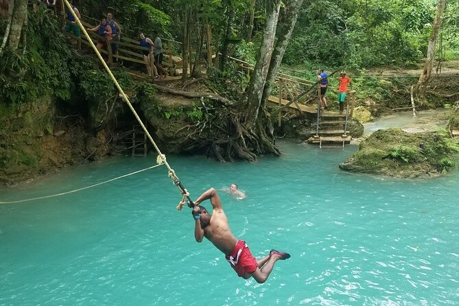 Blue Hole Falls with Horseback Ride Adventure from Montego Bay - Blue Hole: clear pools, falls, and cliff jumps
