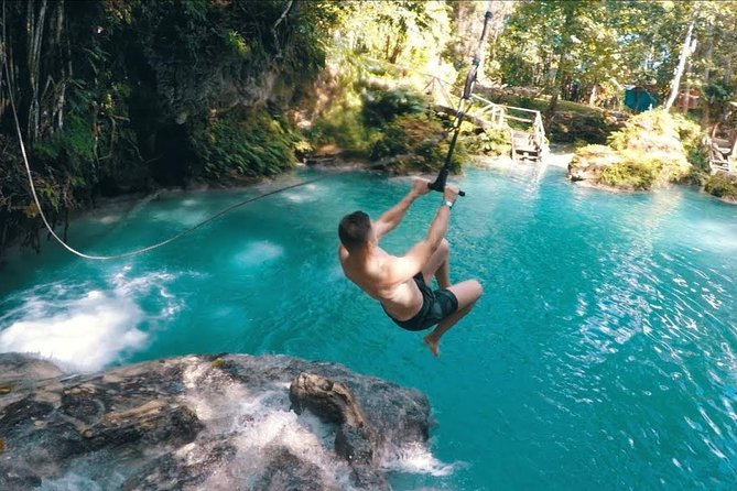 Blue Hole Ocho Rios (Island Gully Falls) - The first pool: get comfortable before the thrills