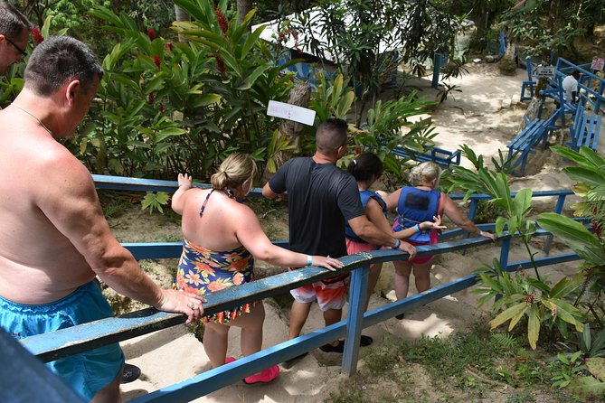 Blue Hole plus Secret Falls and Dunns River Falls Combo from Falmouth Hotels - Scotchies makes lunch easy, but not free
