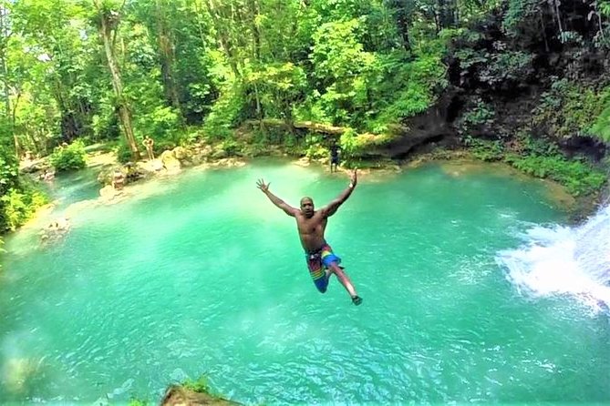 Blue Hole plus Secret Falls and Dunns River Falls Combo from Runaway Bay Hotels - Lunch, shopping stops, and the extra costs