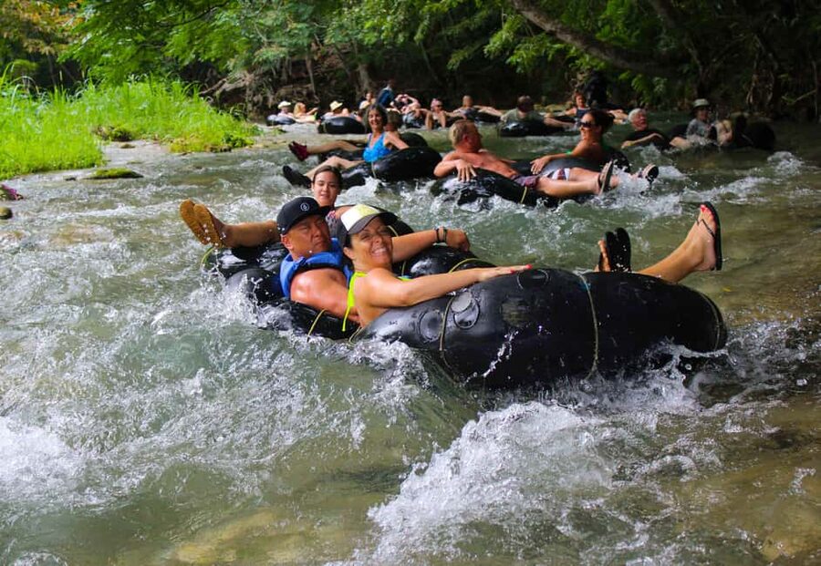 Blue Hole, Secret Falls, River Tubing and Dunn's River Falls - Floating the White River by Inner Tube