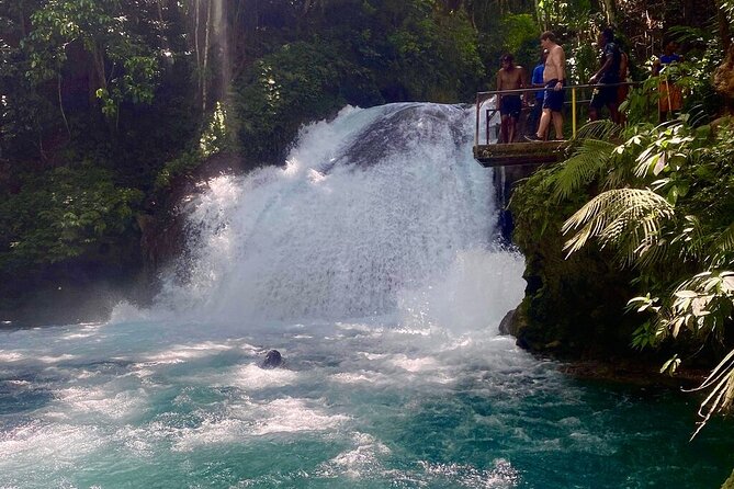 Blue Hole & Secret Waterfalls Tour from Falmouth Cruise Ships - Swimming, rope swings, and the fitness question