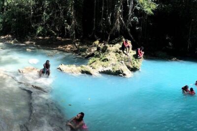 Blue Hole and Dunn’s River Falls Tour with Lunch and Cocktails at Reggae Hill
