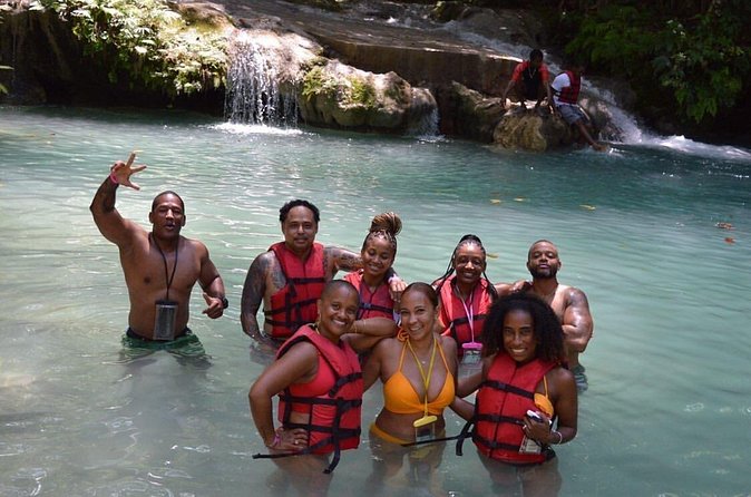Blue Hole Waterfalls + Bamboo River Rafting Tour from Ocho Rios - Starting at the Blue Hole waterfalls