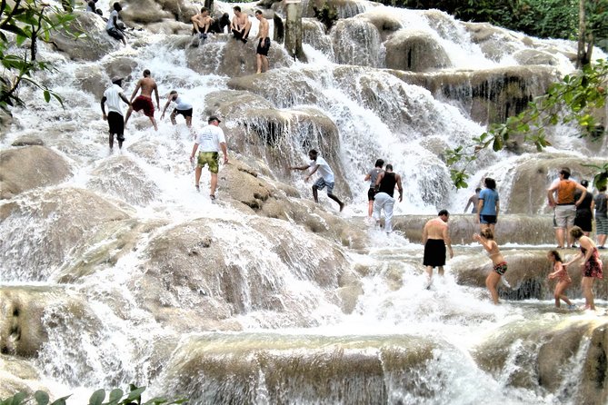 Day Trip to Bob Marley's Nine Mile and Dunn's River Falls from Falmouth - The Dunn’s River climb begins at the beach