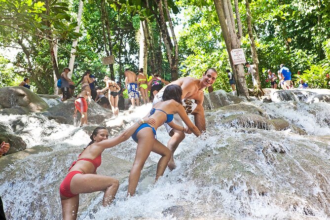 Dunn's River and Blue Hole with lunch combo from Montego Bay - Climbing the 600-foot Dunn’s River Falls