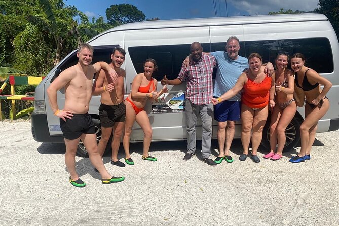 Dunn's River Falls and Ocho Rios Sightseeing with Shopping - Cooling off in the Caribbean Sea