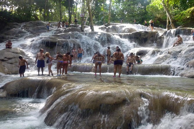Dunn's river falls, shopping and lunch - Climbing Dunn’s River Falls at 9:00 am