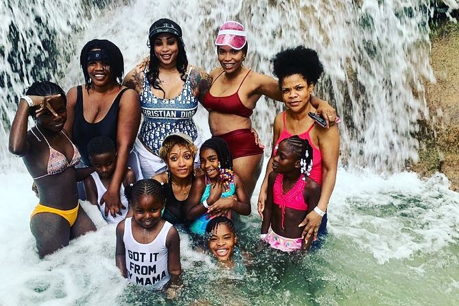 Dunns River Falls Experience from Montego Bay Resorts - Reaching the terraced falls near Ocho Rios