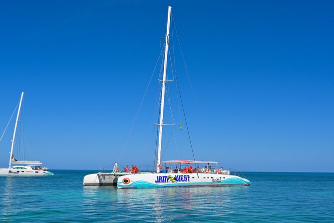 Family Catamaran Cruise from Jamwest Beach Negril Hotels - Starting at Jamwest Beach at 2 p.m.