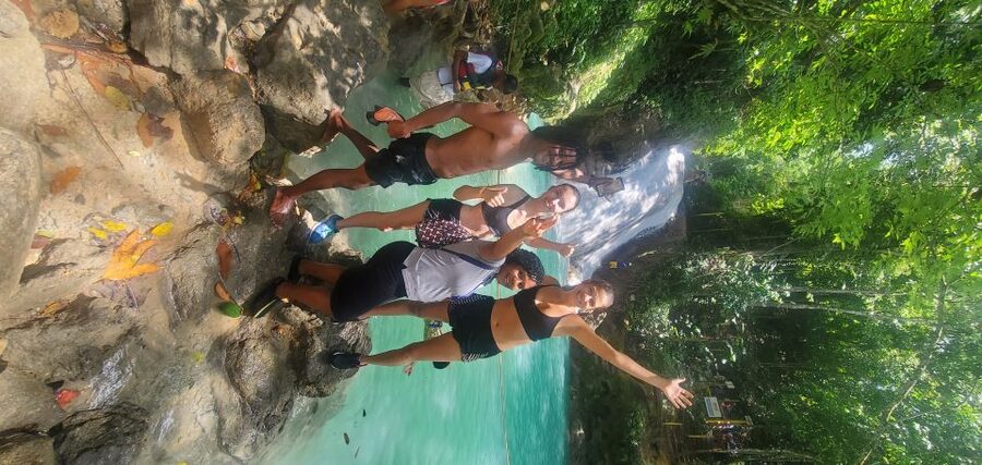 From Montego Bay: Blue Hole Waterfall Experience - Caves, trails, and clay along the river