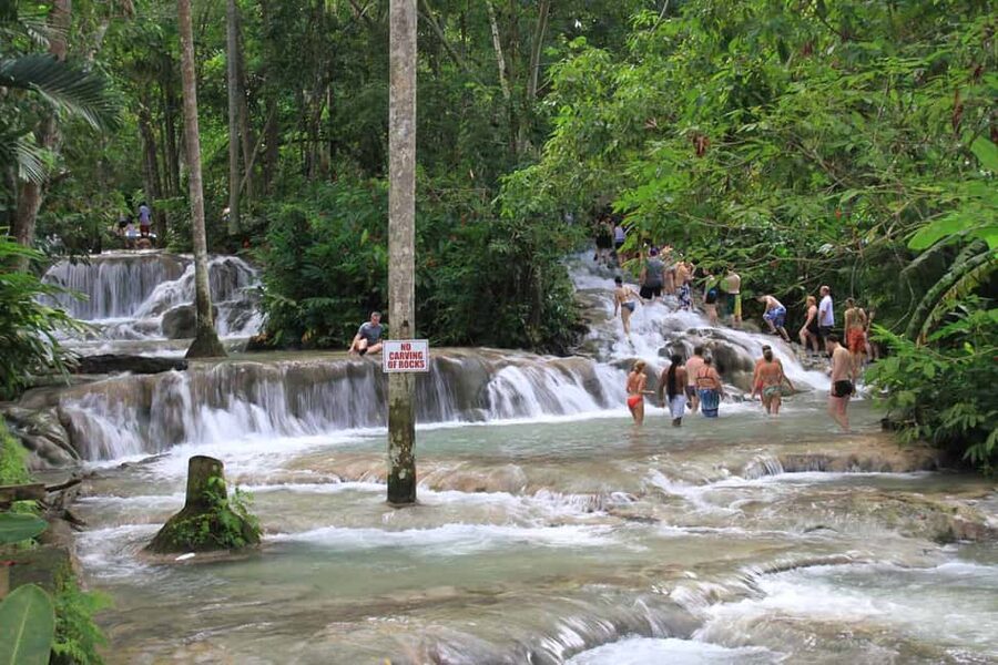From Montego Bay: Dunn’s River Falls Experience - White Sand, Turquoise Water, and Time to Rest