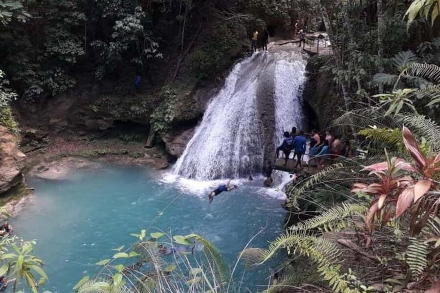 From Ocho Rios: Blue Hole & Dunn's River Falls Tour - From Ocho Rios to the first waterfall