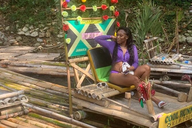 Great River Bamboo Rafting & Limestone Massage at Lethe Jamaica - Boarding the 30-Foot Bamboo Raft