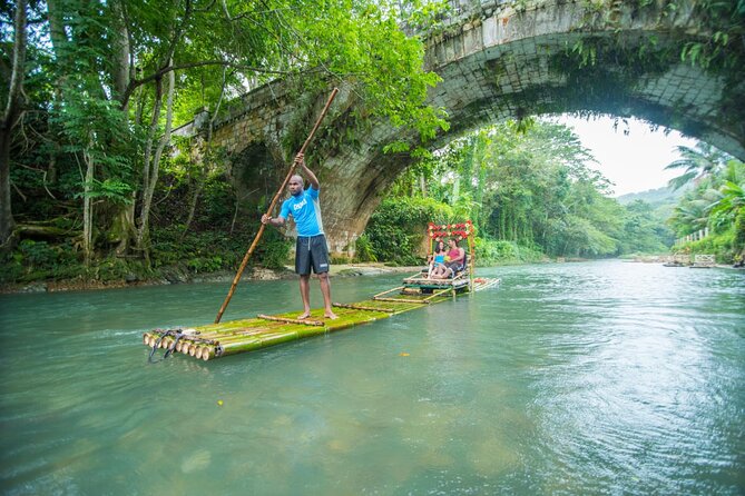 Great River Rafting with Limestone body or Foot Massage - Boarding a 30-foot bamboo raft