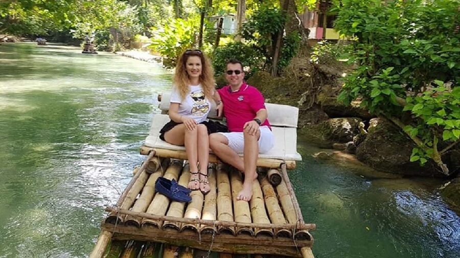 Jamaica: Bamboo Rafting on the Martha Brae - Boarding a 30-foot bamboo raft