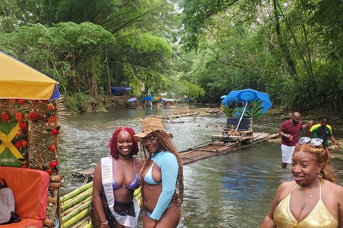 Jamaica Bamboo River Rafting Experience with Lime Stone Massage - Boarding a Handcrafted Bamboo Raft for Two