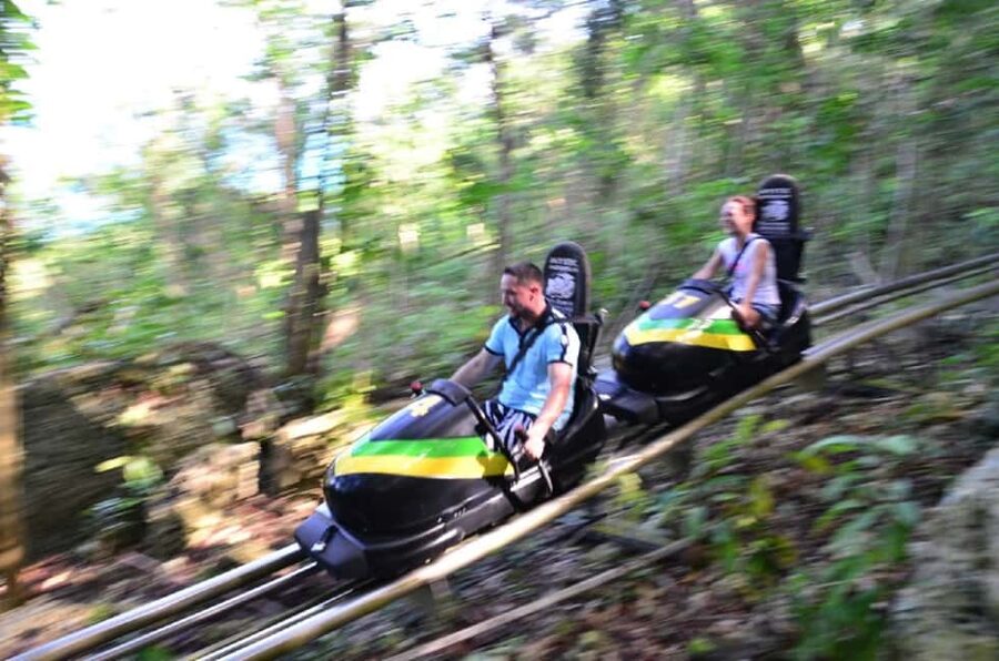 Jamaica: Bobsled and Dunn's River Falls Adventure Tour - The 1,000-meter bobsled run