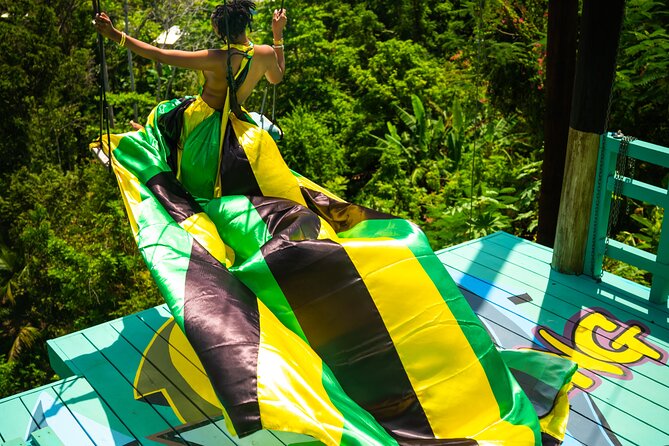 Jamaica Swing Drone Photoshoot with Dress Lunch and Transport - Taking the Rad V Swing above the trees