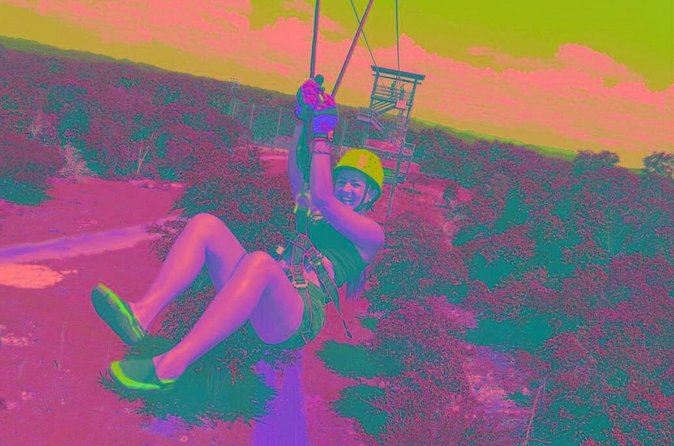 Jamwest Negril Zipline and Horseback Combo - Ziplining above Jamwest Speedway