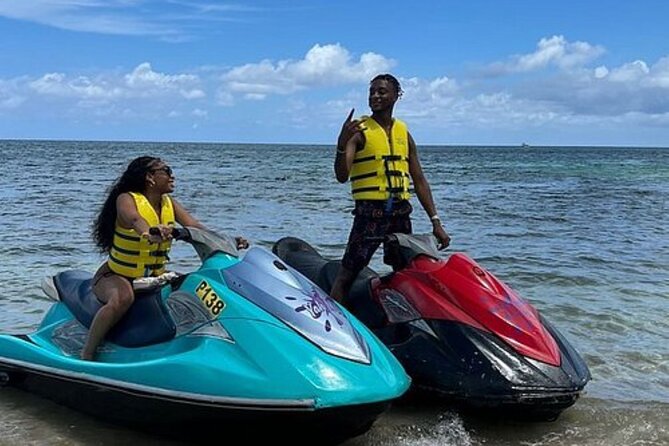 Jetcar ski experience in montego bay jamaica - Safety instructions, life jackets, and the supervised ride