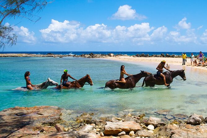 Martha Brae Rafting, Horseback Riding and Luminous Lagoon - Triple Treat - Riding from Braco Stables to the Caribbean surf