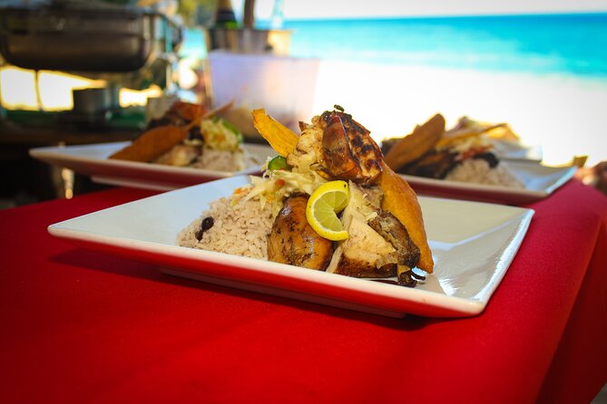 Montego Bay: Bamboo Beach Club with Lunch and Cocktails - Jerk chicken, plantains, and tapas-style portions