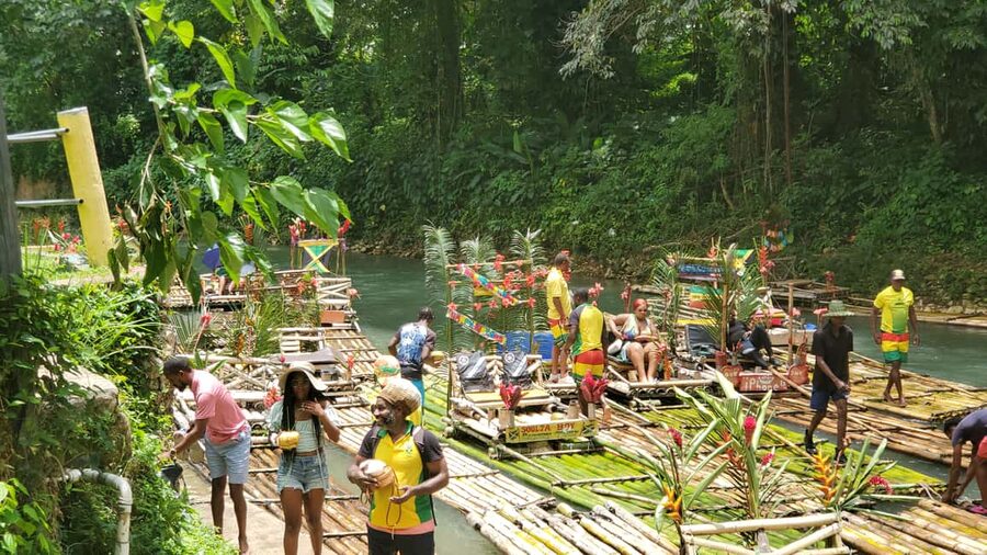 Montego Bay: Bamboo Raft Cruise on the Great River - Passing beneath Lethe’s 1820 bridge