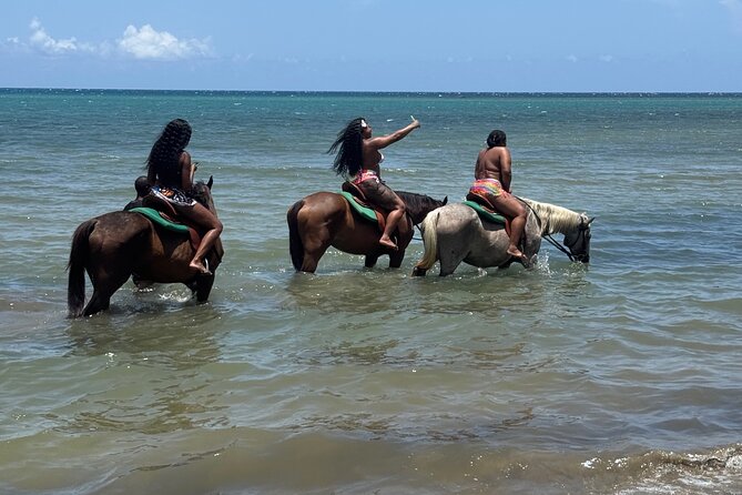 Montego Bay Beach Horseback Riding Tour - Riding along the Jamaican shoreline