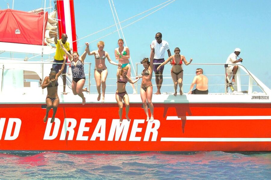 Montego Bay Catamaran Cruise and Snorkeling Tour - Choosing between the front nets and the shaded pace