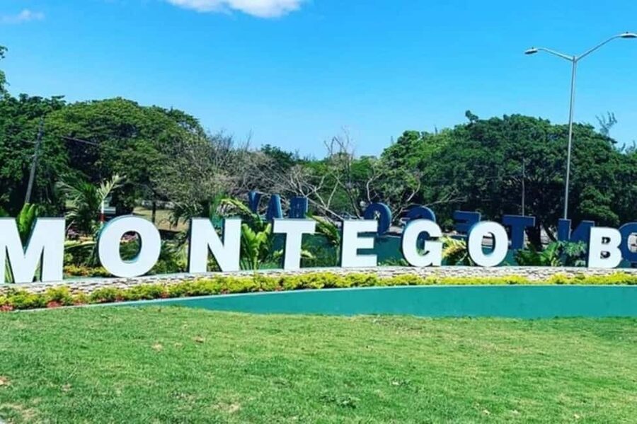 Montego Bay: City Highlights and Souvenir Shopping Tour - Spring Farm shows Montego Bay above the coast