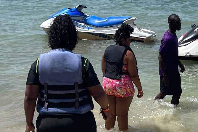 Montego Bay Jetski and Bamboo River Rafting Private Tour - Tropical Bliss Beach and the ocean ride