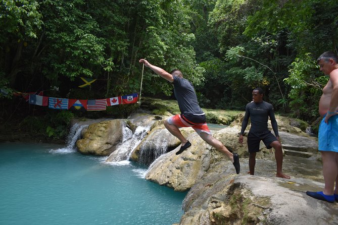 Montego Bay Shore Excursion: Blue Hole & Secret Falls Tour plus Shopping - Arriving at the Blue Hole