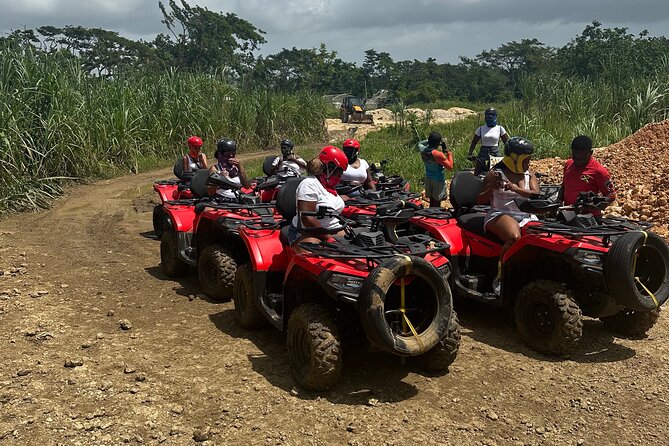 No driver’s license required Atv ride with transportation. - Pickup in Montego Bay and the road to the trails