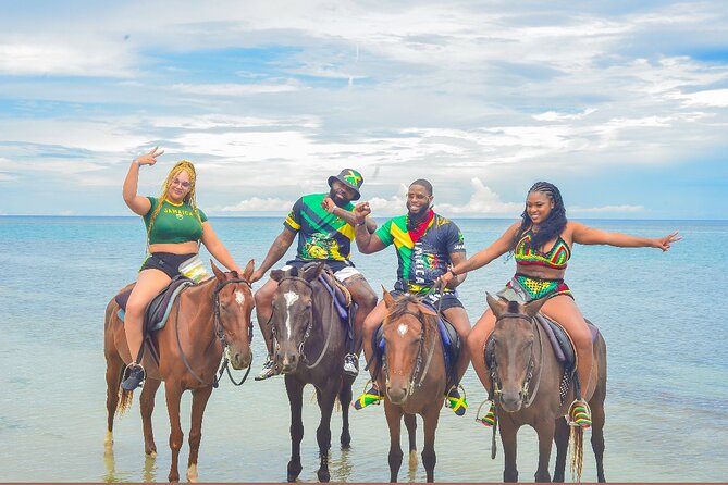 OCEAN HORSE-BACK RIDING & BAMBOO RAFTING + Limestone MASSAGE - One hour on horseback by the ocean