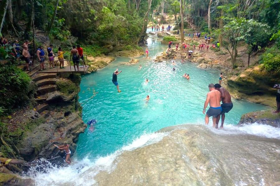 Ocho Rios: Irie Blue Hole and River Tubing Tour - Island Gully Falls: Rope Swings, Pools, and a Four-Meter Jump