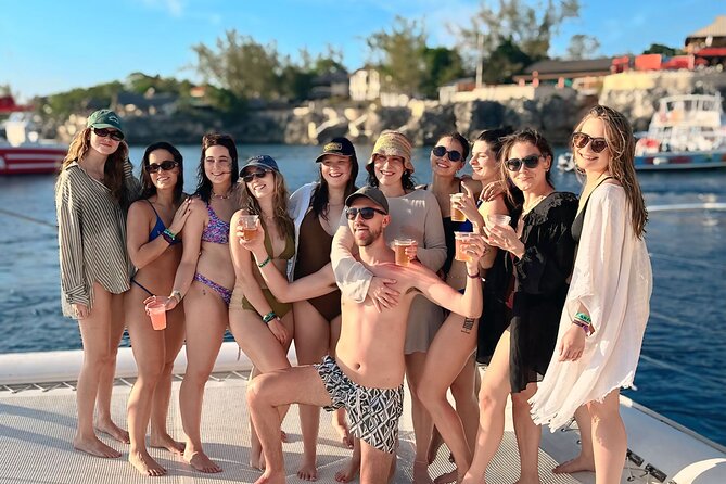 PARTY Catamaran Cruise with Snorkeling Rick's Cafe ADULTS ONLY - Cruising past Seven Mile Beach and the West End