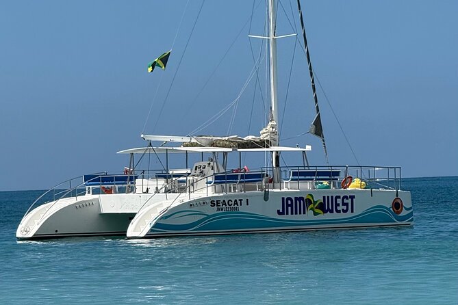 PARTY Catamaran Cruise with Snorkeling Rick's Cafe ADULTS ONLY - Forty minutes at Sandy Cove Reef