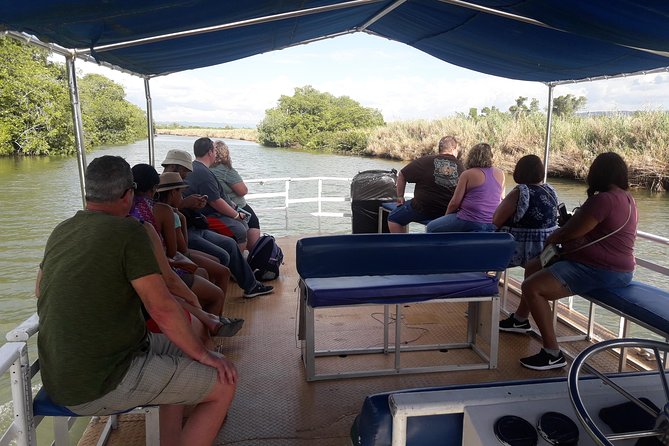 Private Black River Safari Tour from Montego Bay - Boarding the shaded boat on Black River