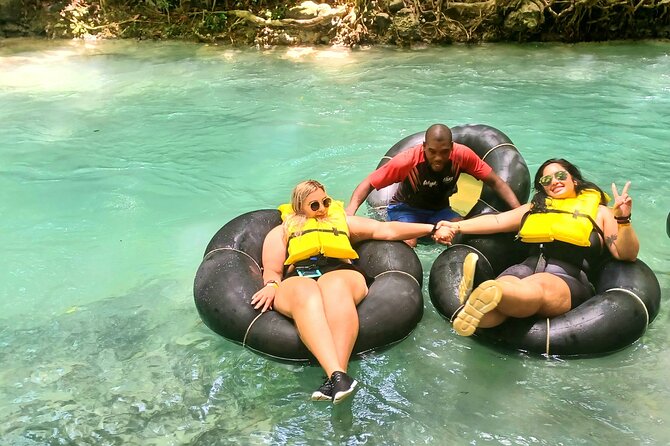 River Tubing and Blue Hole Tour from Ocho Rios - What the waterfall section feels like